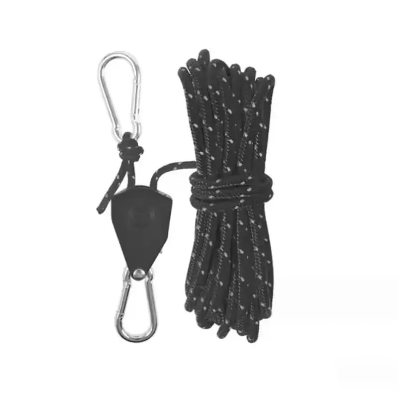 Reflective guy rope with pulley and steel carabiners - product photo 9