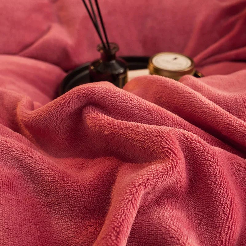 Thick velvet fleece duvet cover set - product photo 10
