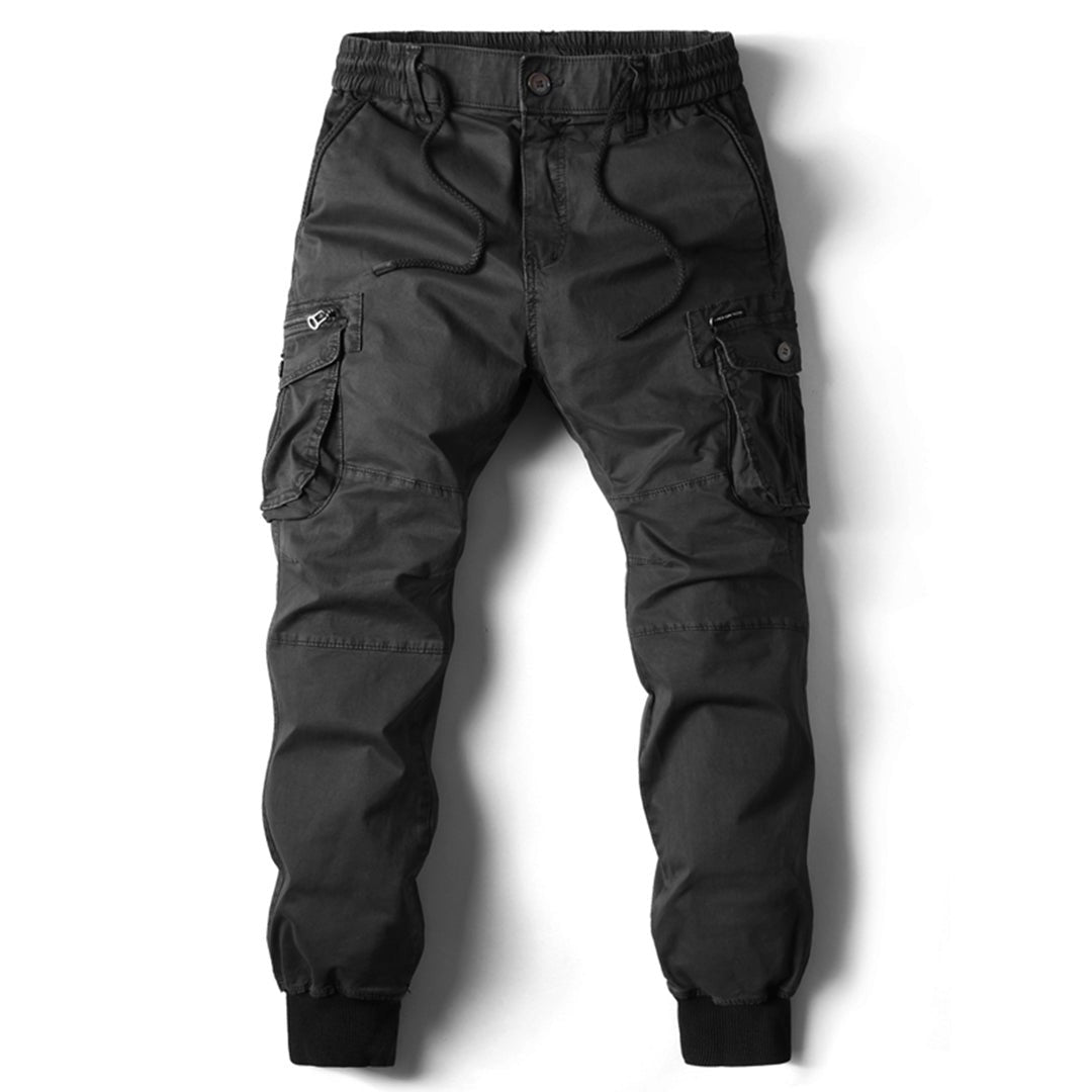 Man wearing the Thaddeus men's long-sleeve pants, 7 view