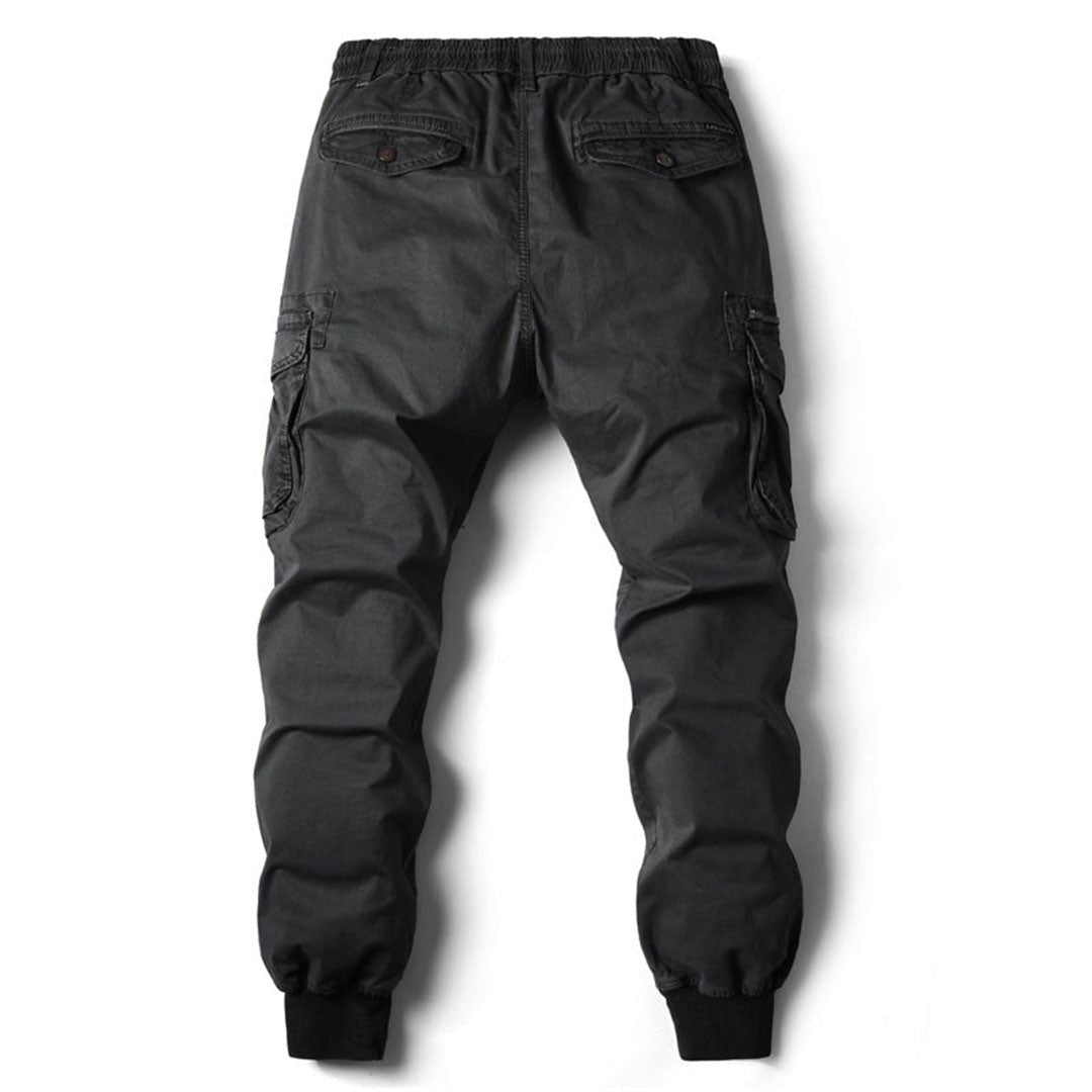 Man wearing the Thaddeus men's long-sleeve pants, 8 view