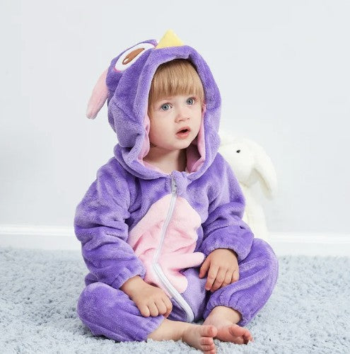 Hooded animal romper for a baby - product photo 13