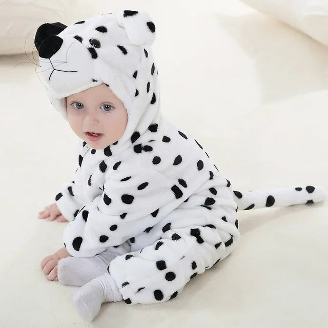 Hooded animal romper for a baby - product photo 7