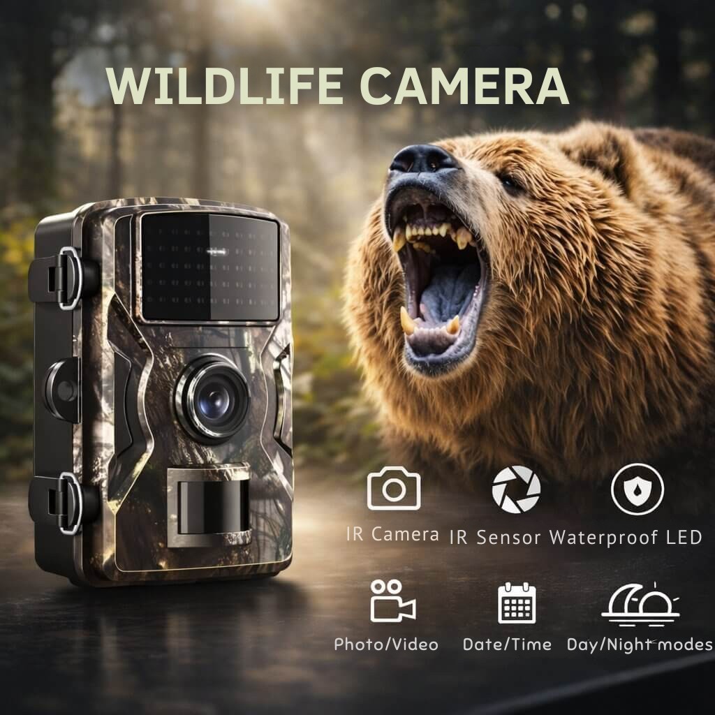 Motion-triggered trail camera with infrared night vision - product photo 3