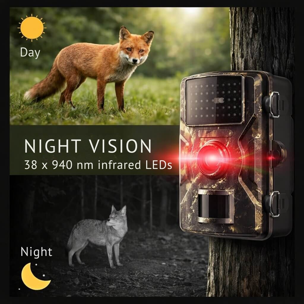 Motion-triggered trail camera with infrared night vision - product photo 4