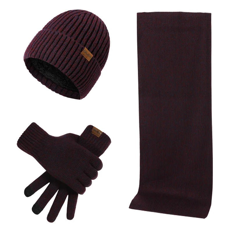 Matching beanie, scarf and glove winter set - product photo 11