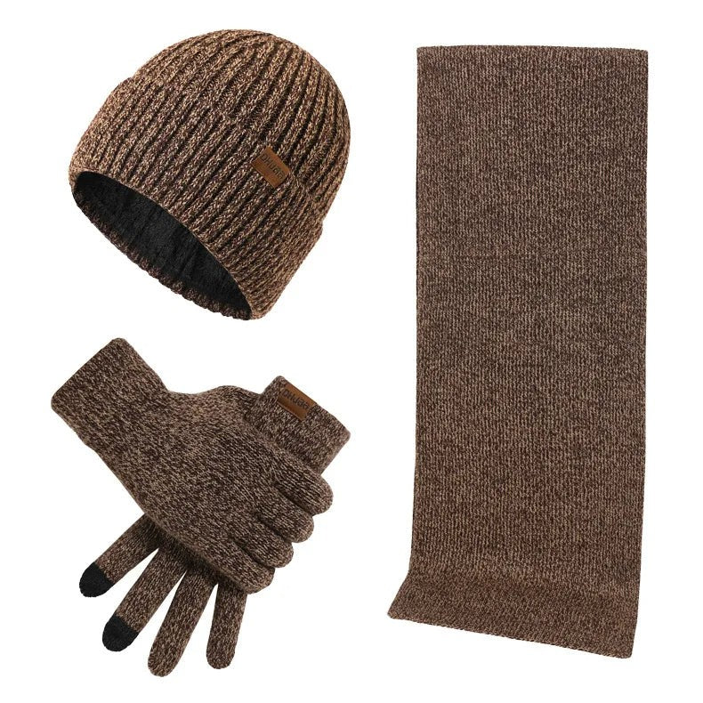 Matching beanie, scarf and glove winter set - product photo 12