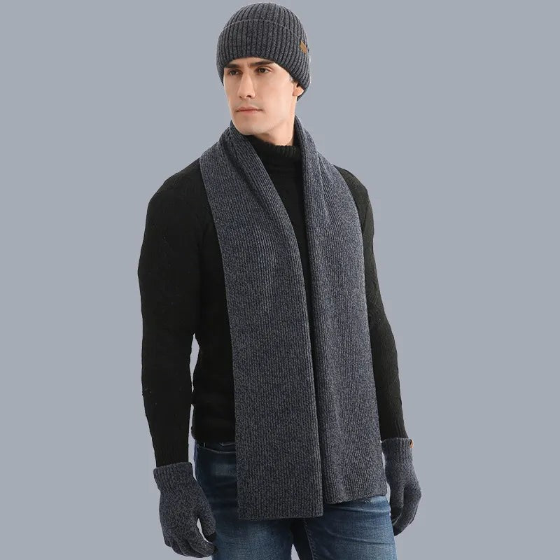 Matching beanie, scarf and glove winter set - product photo 5