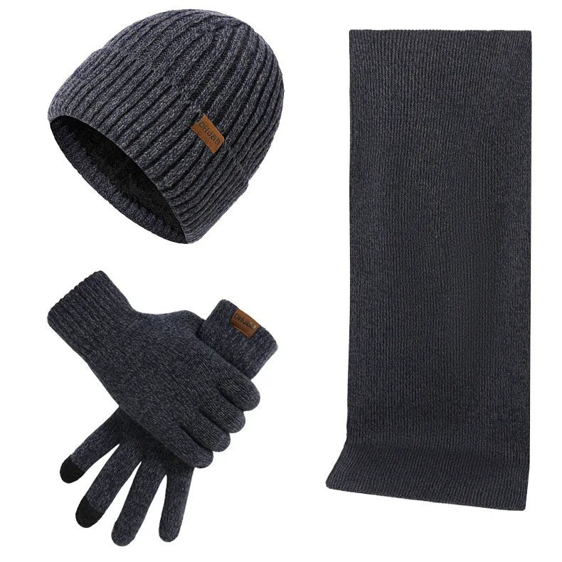 Matching beanie, scarf and glove winter set - product photo 9