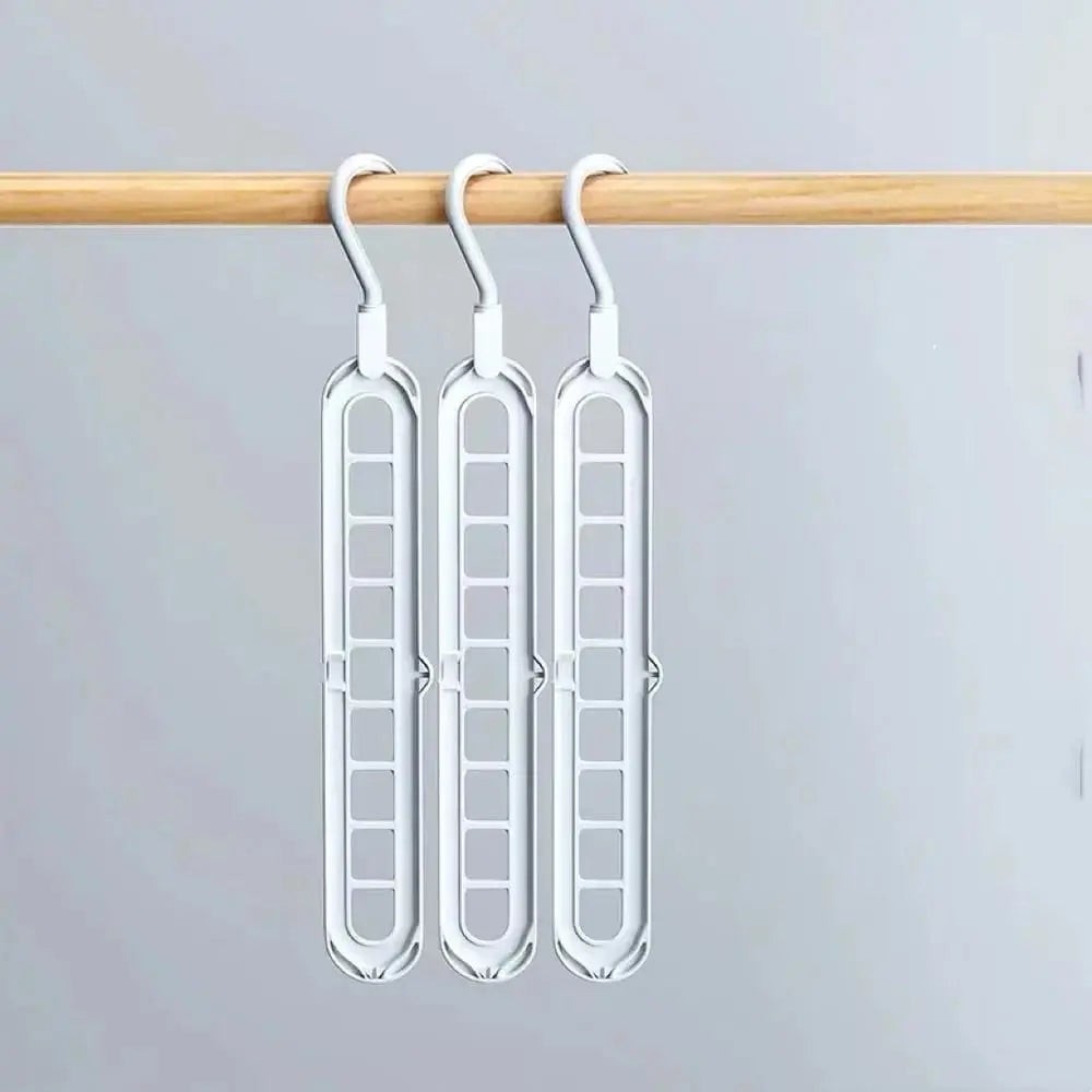 Space-saving closet organizer holding nine garments - product photo 10