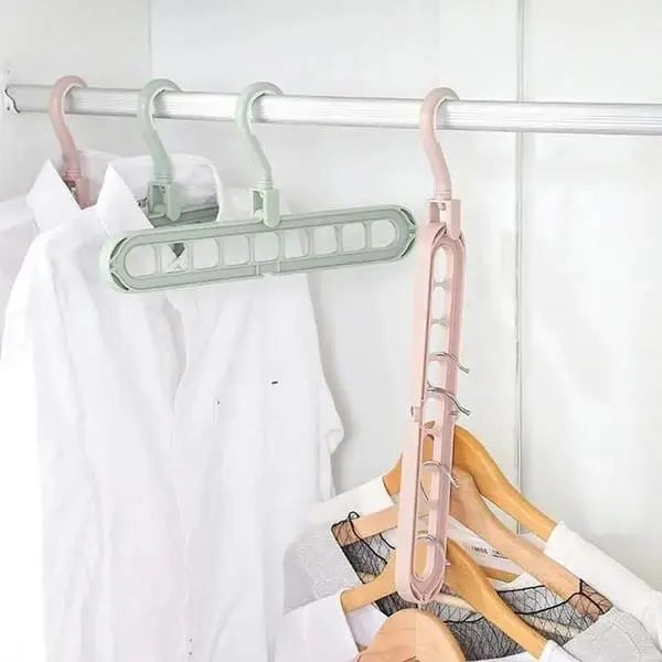 Space-saving closet organizer holding nine garments - product photo 6