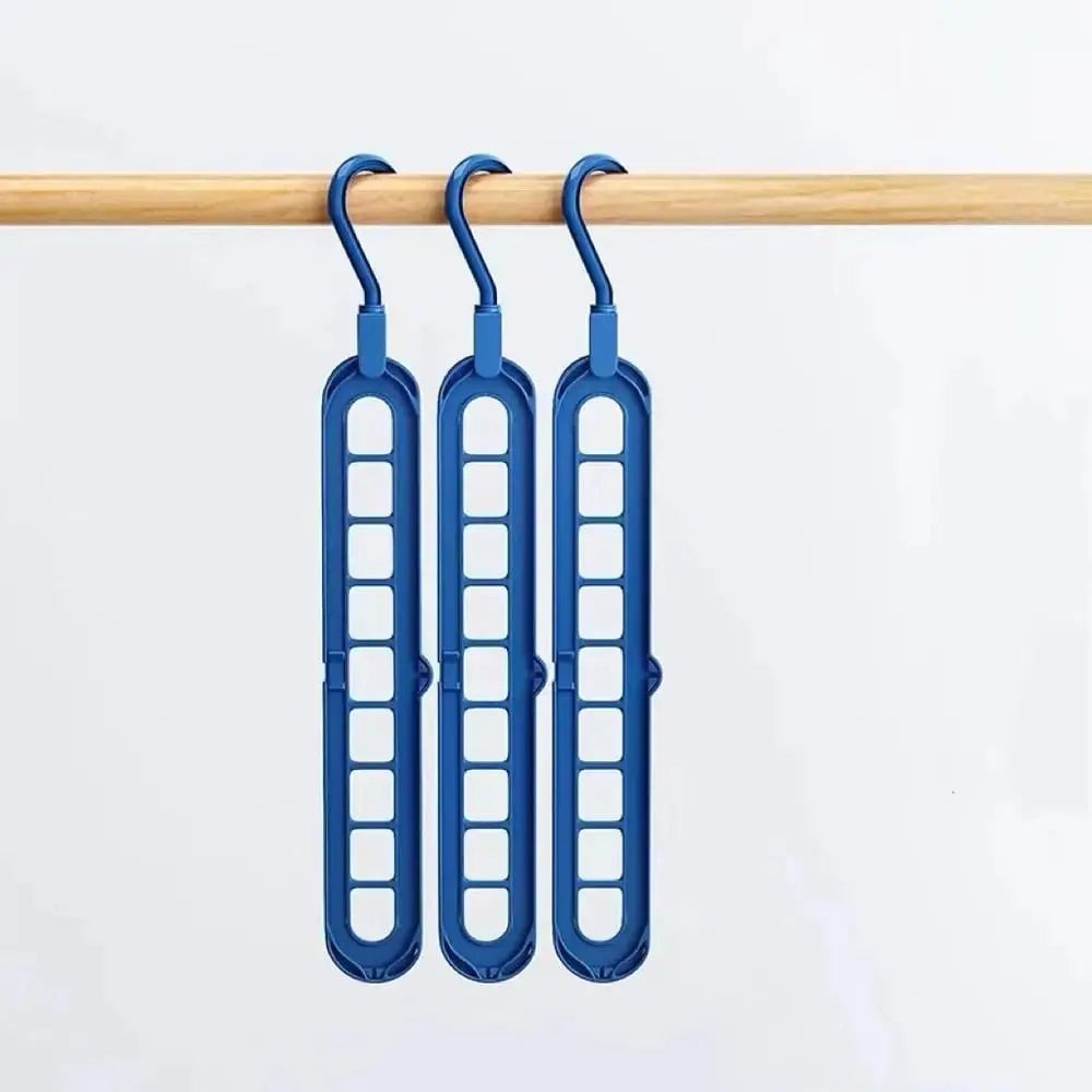 Space-saving closet organizer holding nine garments - product photo 8