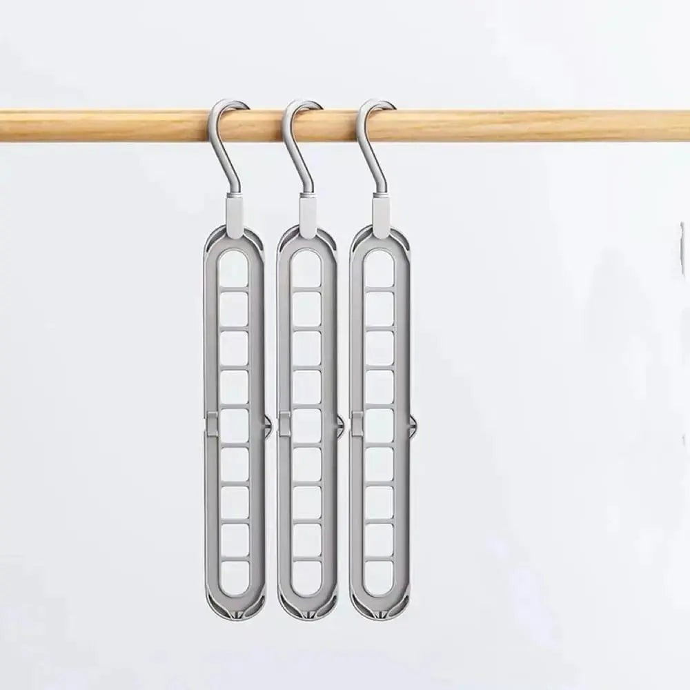 Space-saving closet organizer holding nine garments - product photo 9
