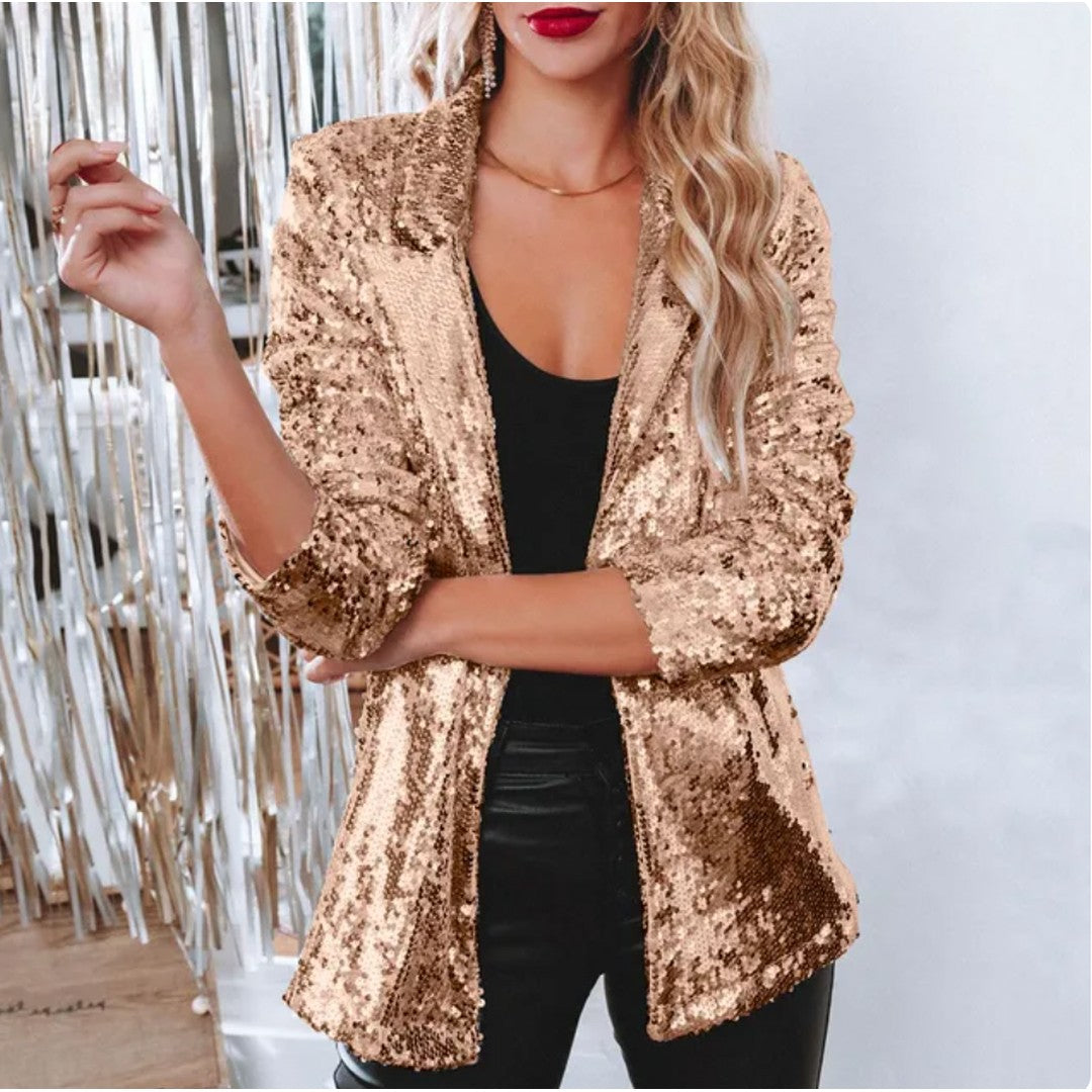 Woman wearing the Tovah women's casual blazer, 7 view