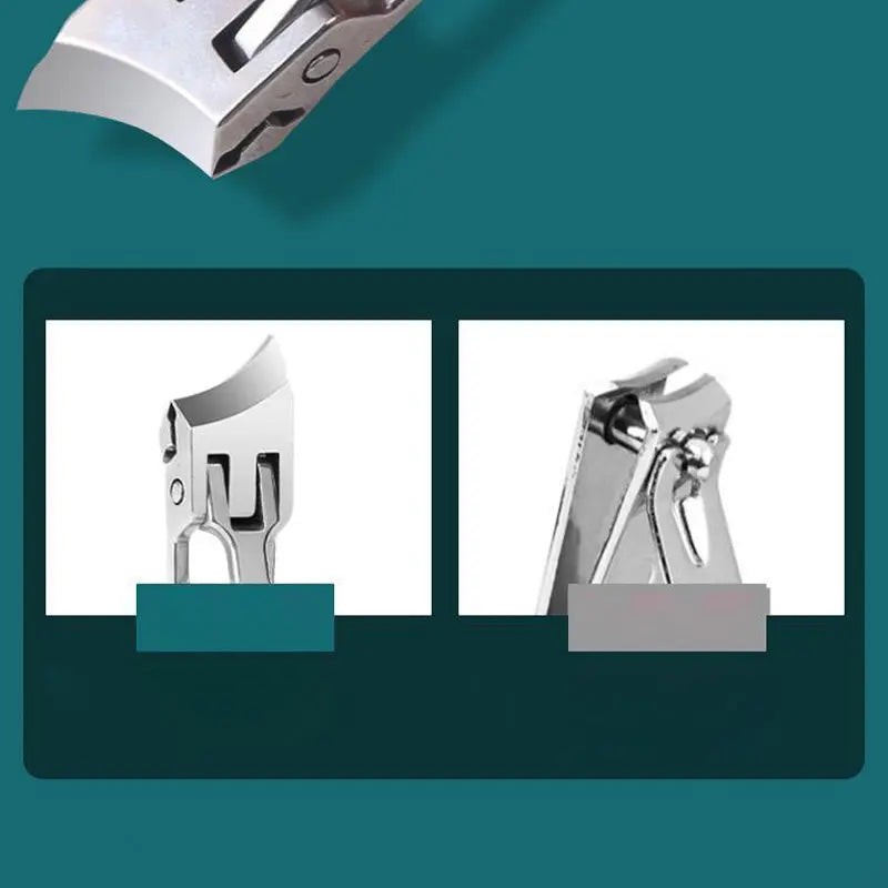 Wide-grip nail clippers with splash guard - product photo 2