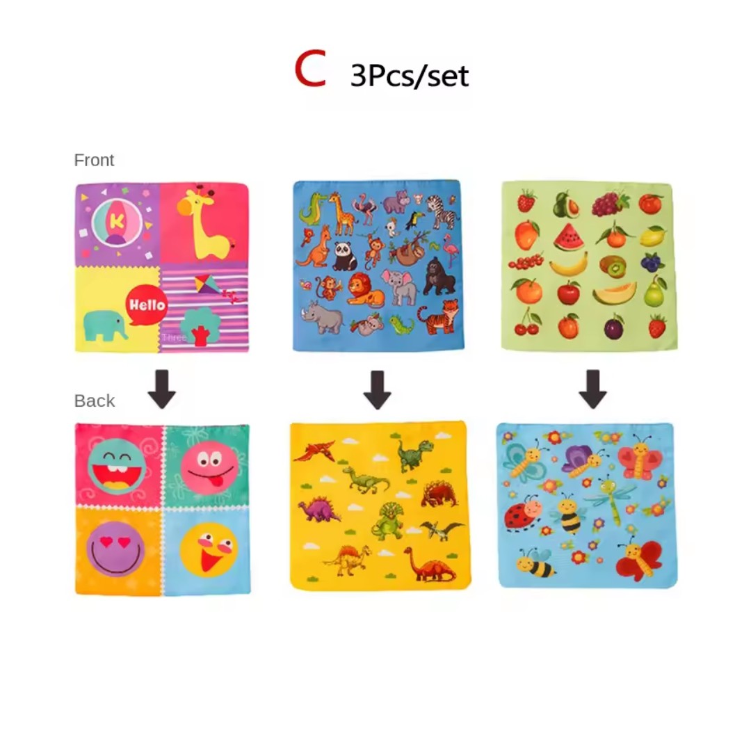 Montessori fabric tissue box sensory toy - product photo 6