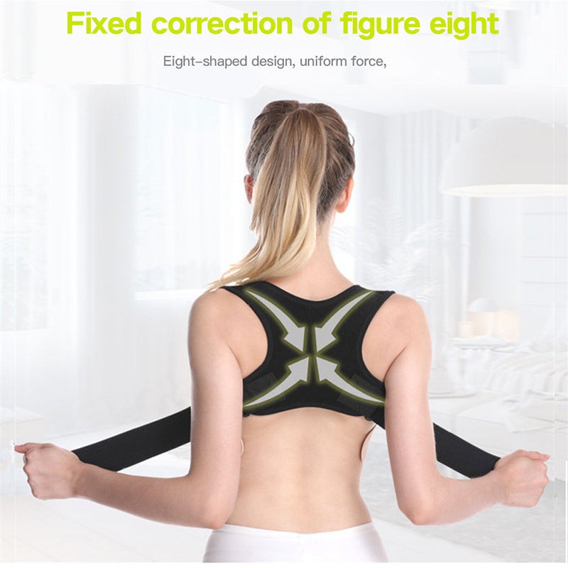 Adjustable neoprene posture band worn across the shoulders - product photo 5