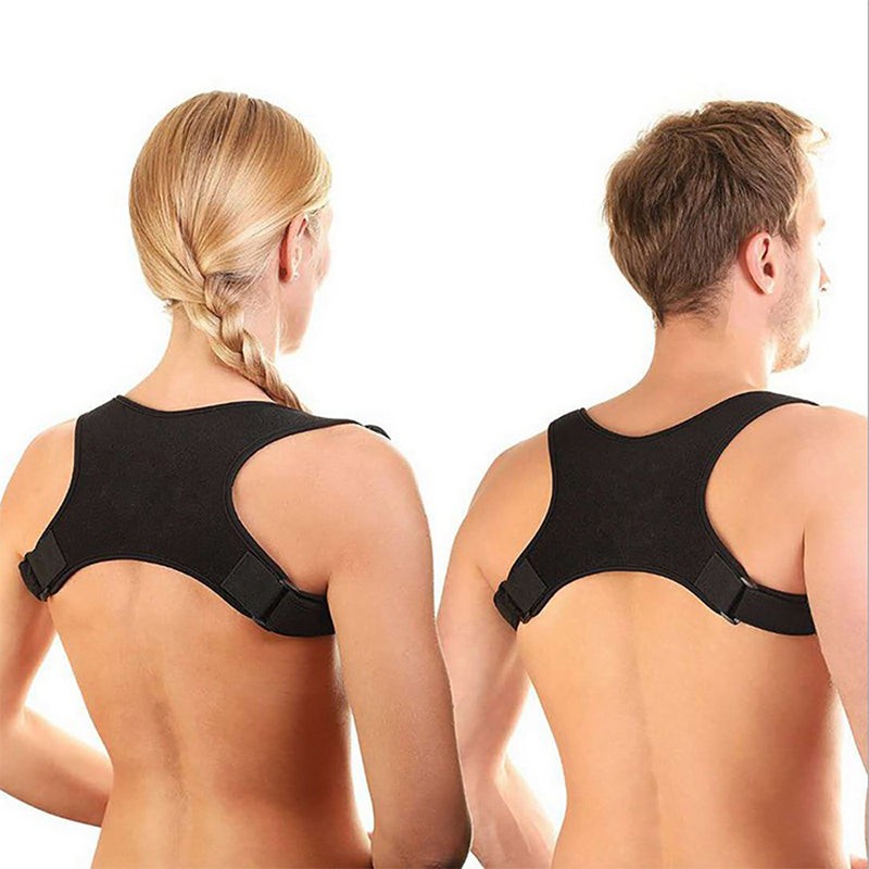 Adjustable neoprene posture band worn across the shoulders - product photo 6