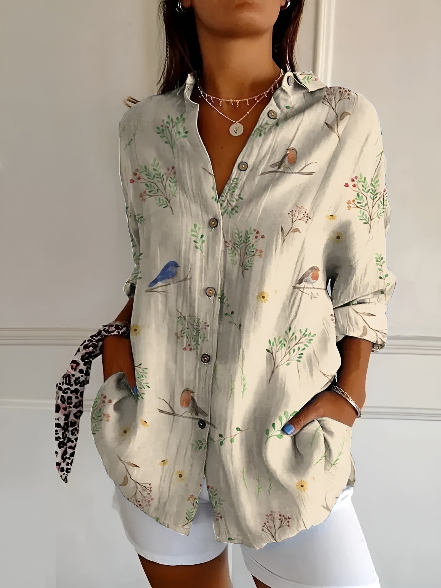 Daphne | Women's Relaxed Long Sleeve Button-Up Shirt