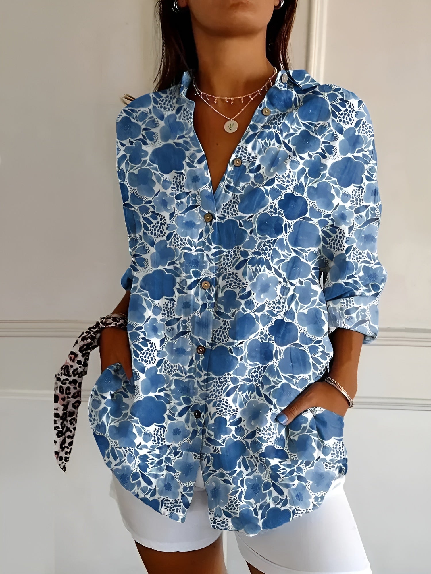 Elise | Women's Long Sleeve Button Front Casual Shirt