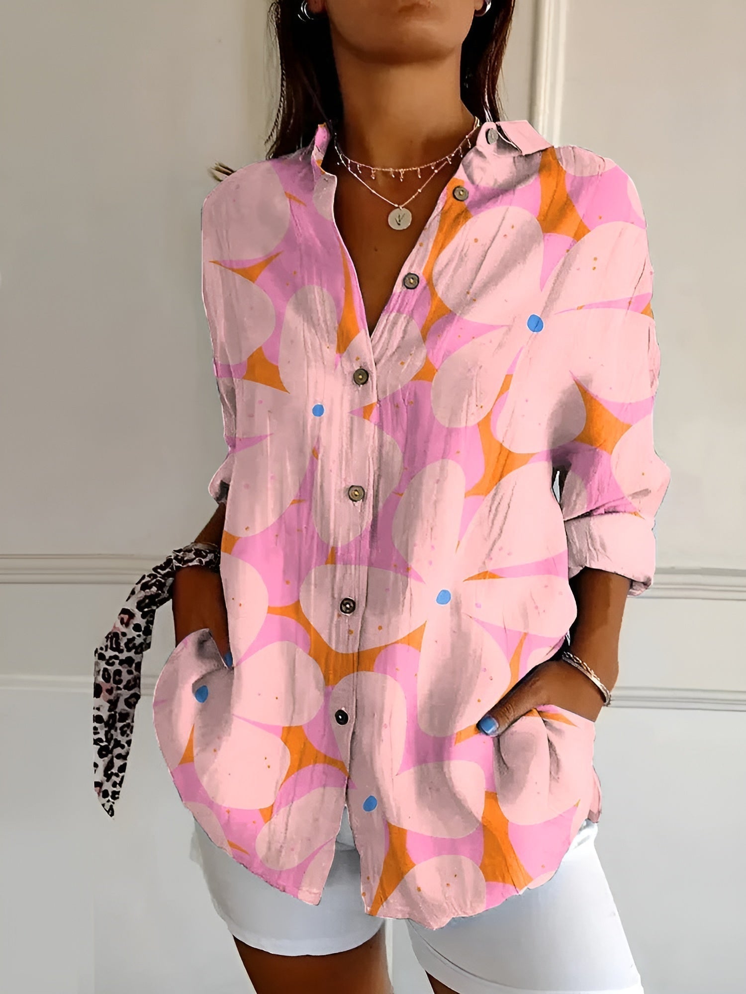 Daphne | Women's Relaxed Long Sleeve Button-Up Shirt