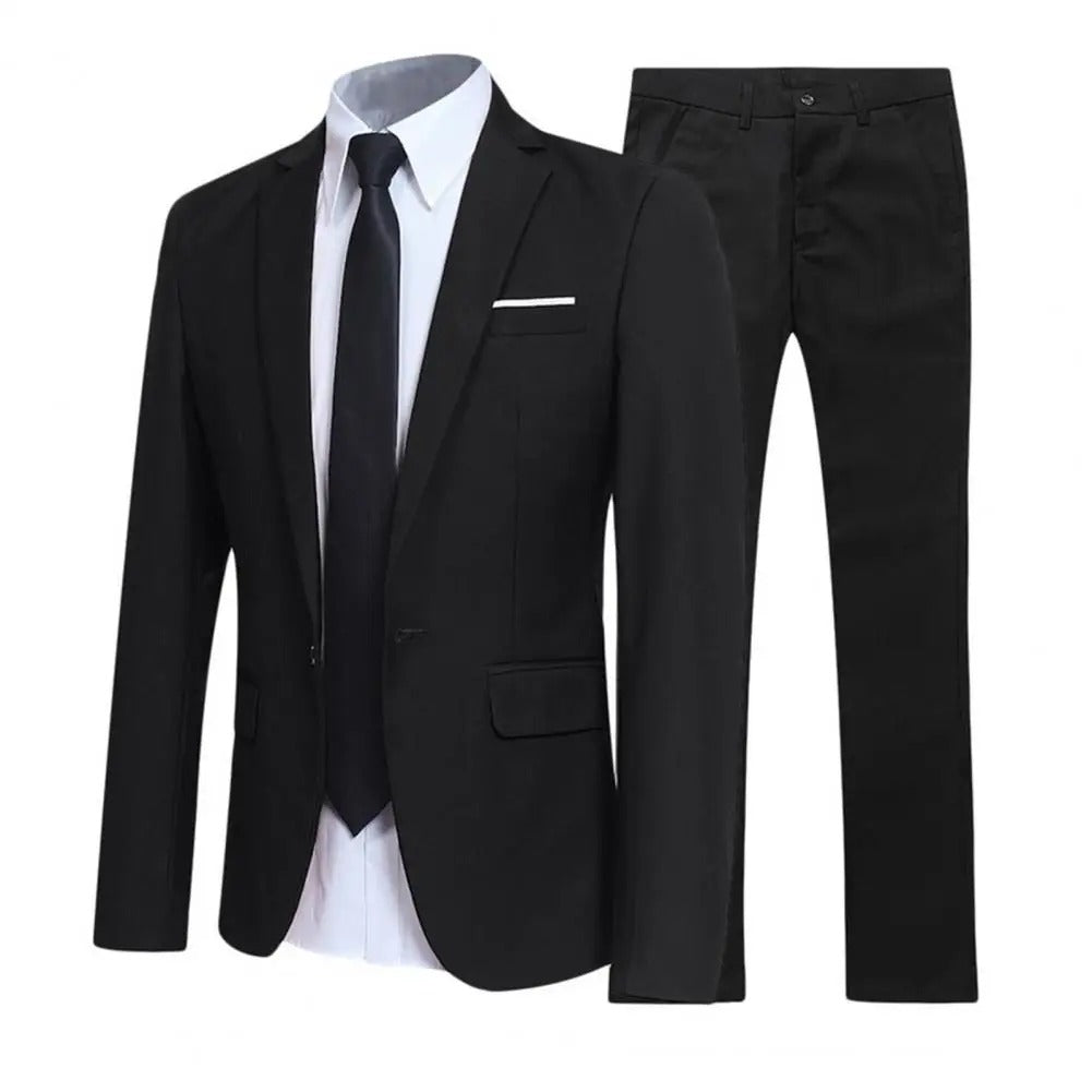 Leon | Men's Tailored Fit Blazer And Trouser Suit Set