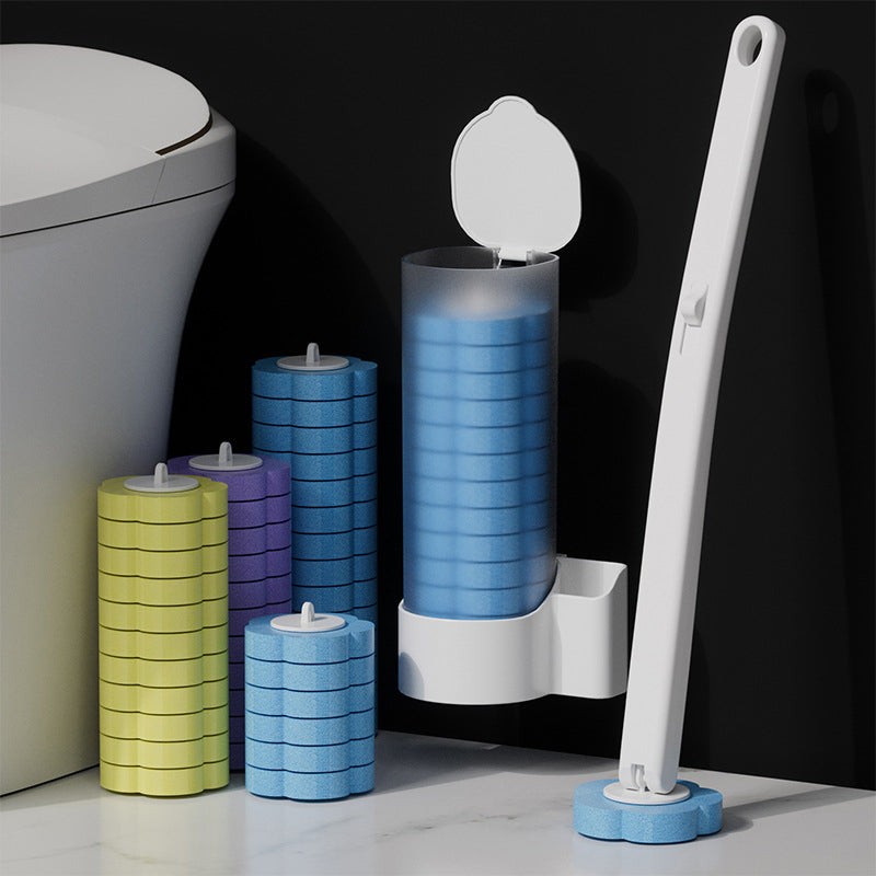 Disposable toilet brush with pre-loaded sponge heads - product photo 15