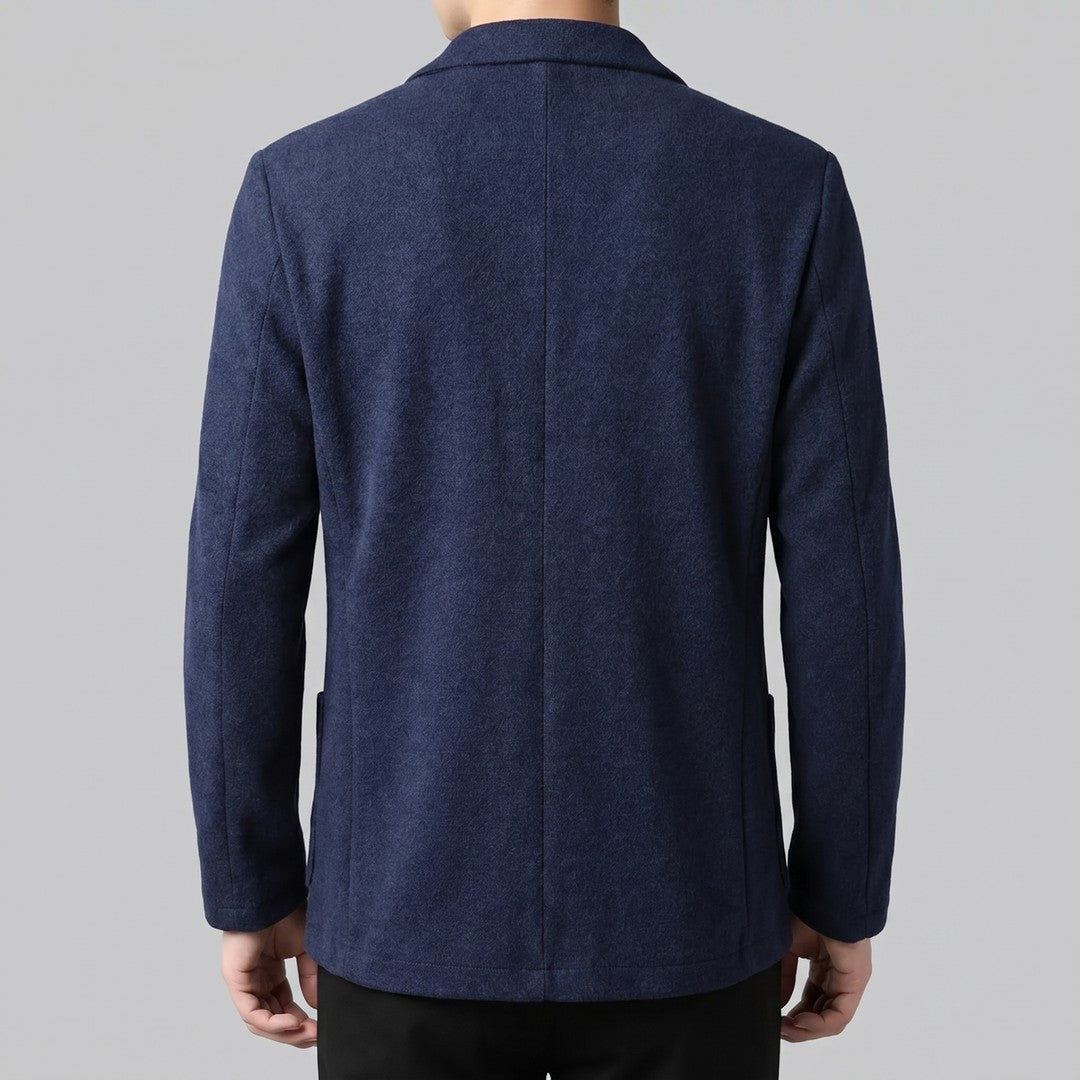 Man wearing the Viggo men's casual collared jacket, 13 view