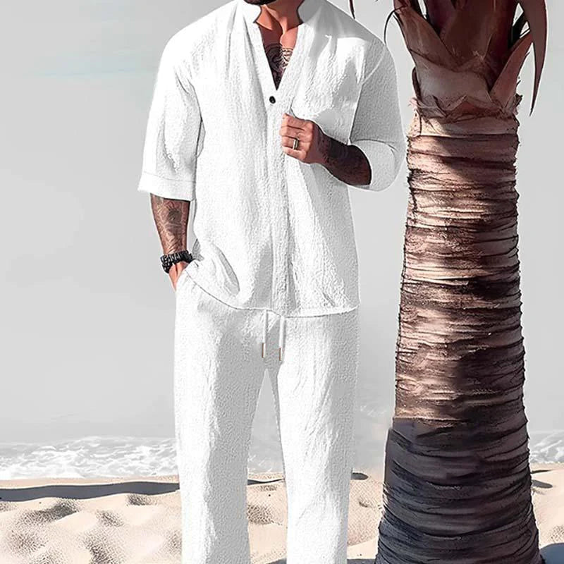 Mason | Men's Cotton Linen Two-Piece Lounge Set