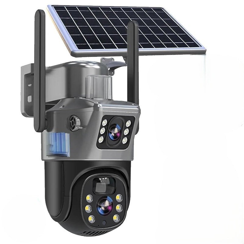 Solar dual lens PTZ outdoor security camera - product photo 1