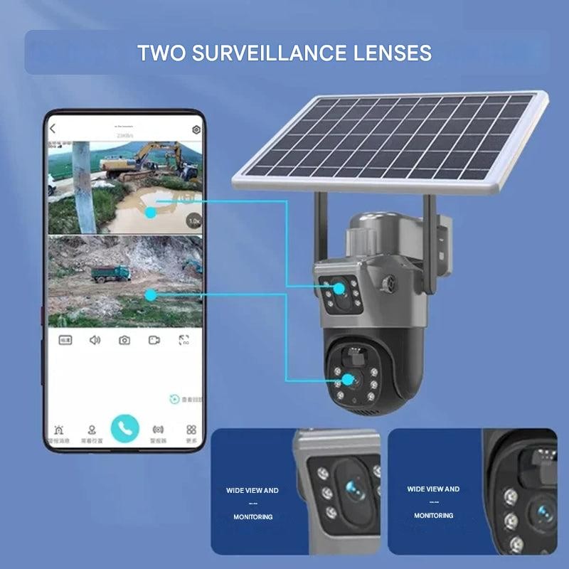 Solar dual lens PTZ outdoor security camera - product photo 12