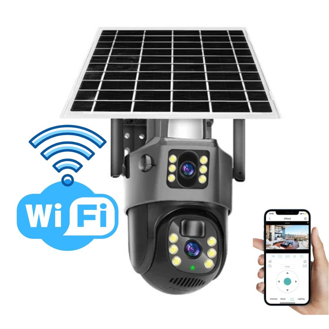 Solar dual lens PTZ outdoor security camera - product photo 3