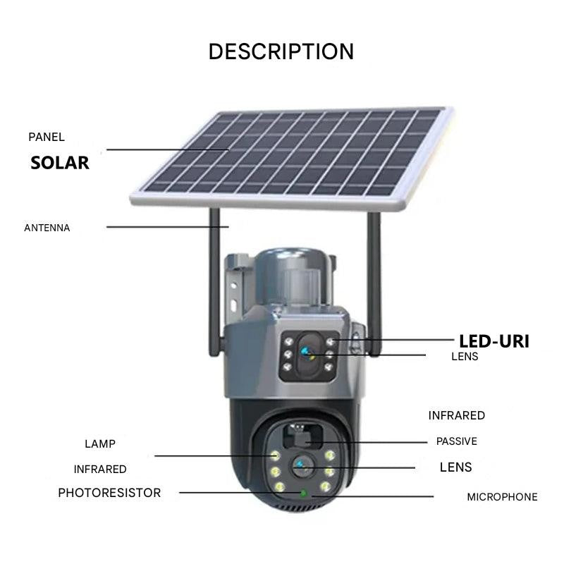 Solar dual lens PTZ outdoor security camera - product photo 4