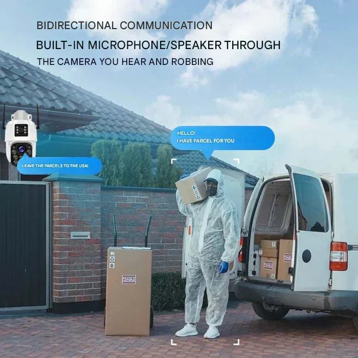 Solar dual lens PTZ outdoor security camera - product photo 5