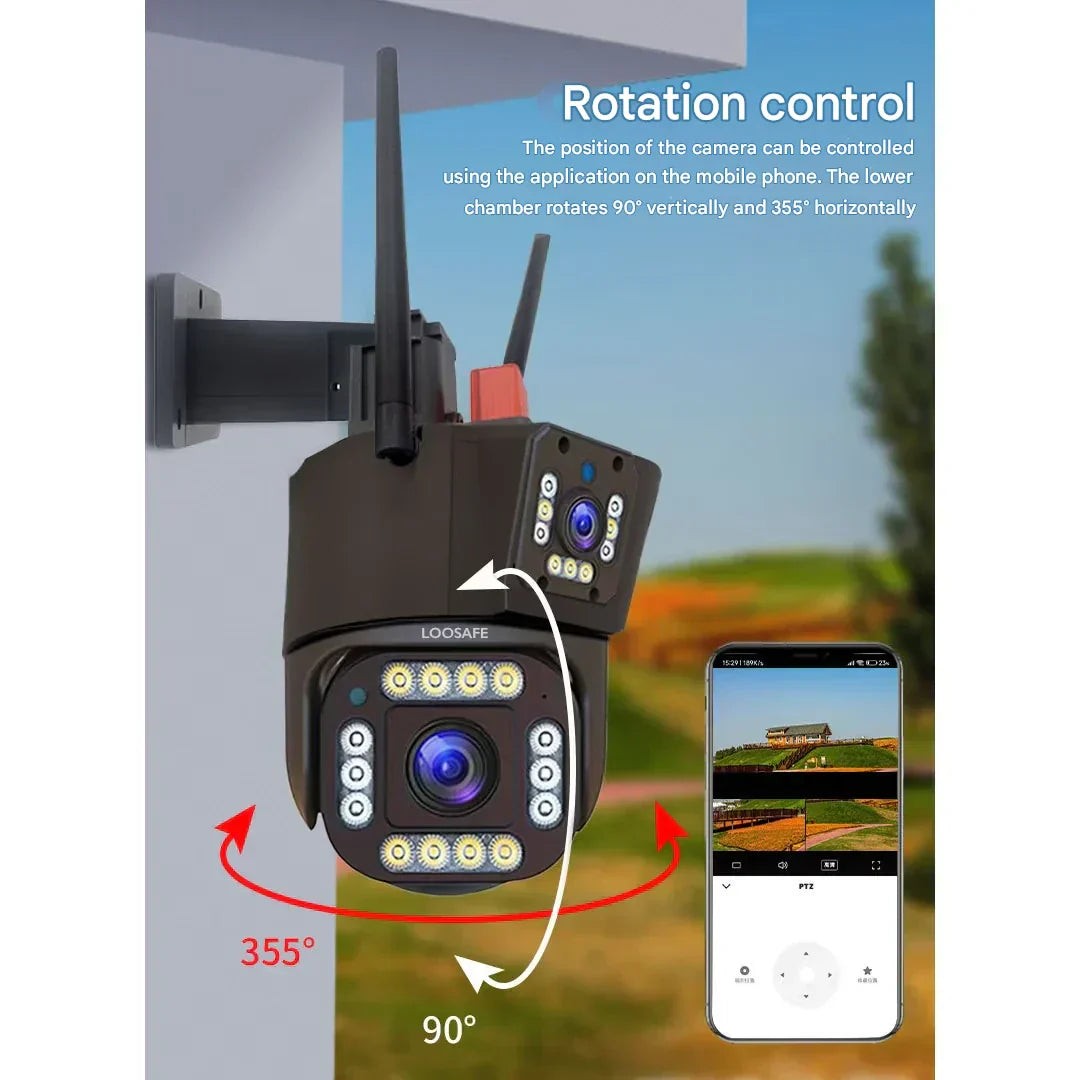 Solar dual lens PTZ outdoor security camera - product photo 9