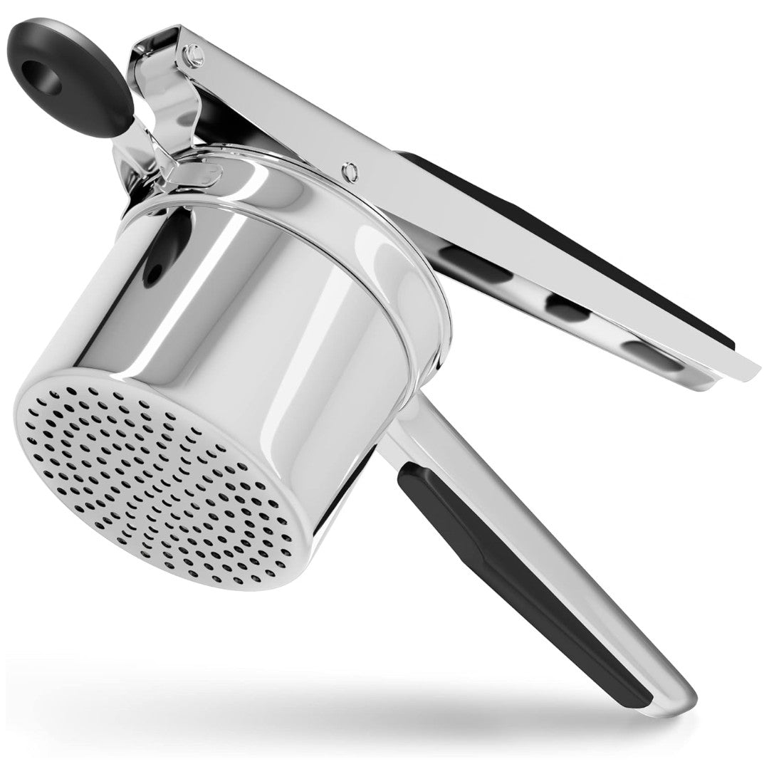 Heavy stainless steel potato ricer with discs - product photo 1