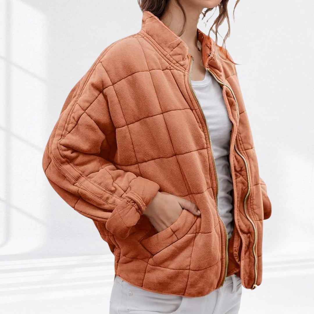 Man wearing the Wolfgang men's quilted jacket, 11 view