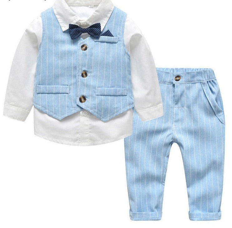 Boys' three-piece shirt, waistcoat and trouser set - product photo 5