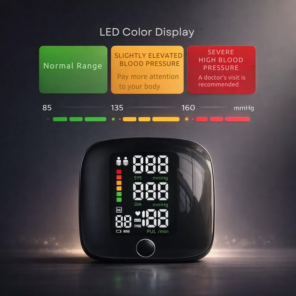 Rechargeable wrist cuff monitor with touch display - product photo 5