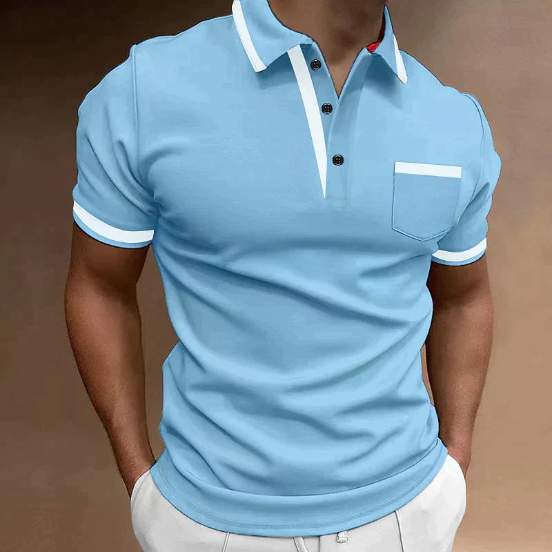 Damon | Men's Classic Contrast Trim Polo Shirt