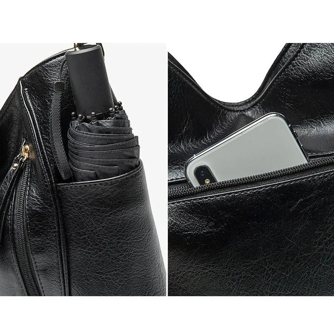 Woman wearing the Ximena women's elegant bag, 8 view