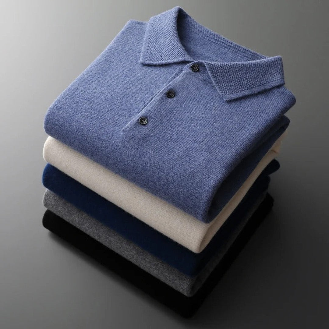 Man wearing the Yannick men's cashmere zip-up sweater, 10 view