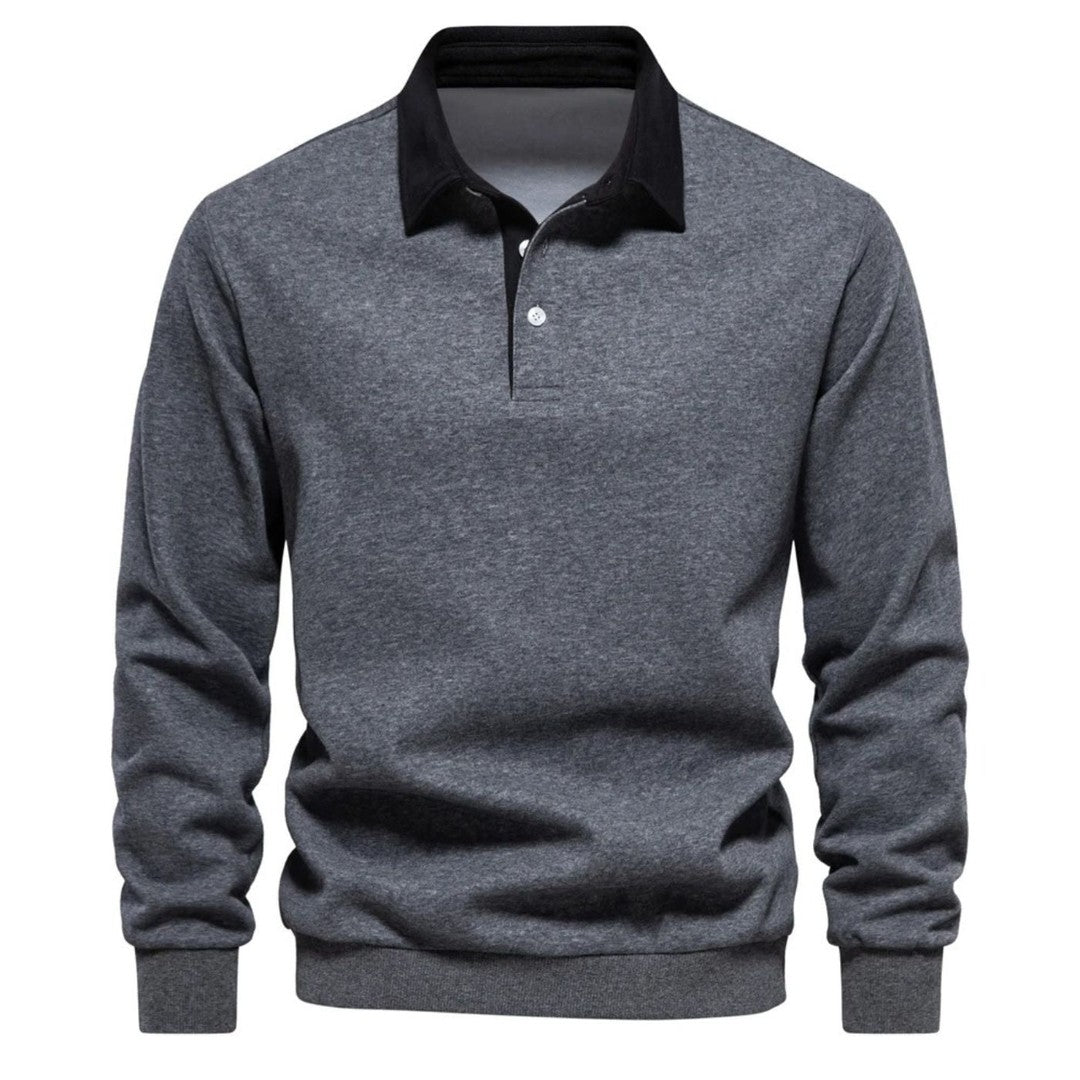 Man wearing the Zane men's sweater, 7 view