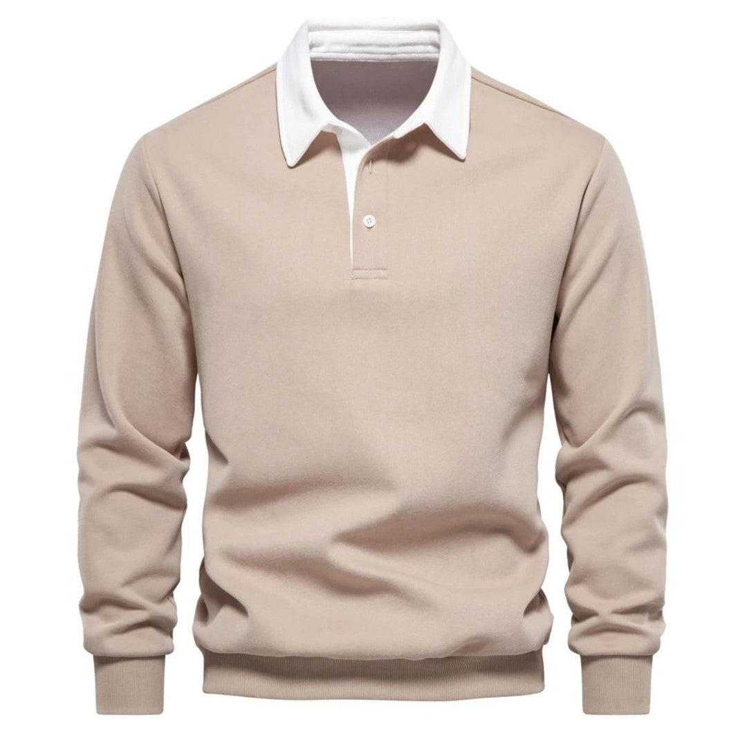 Man wearing the Zane men's sweater, model view
