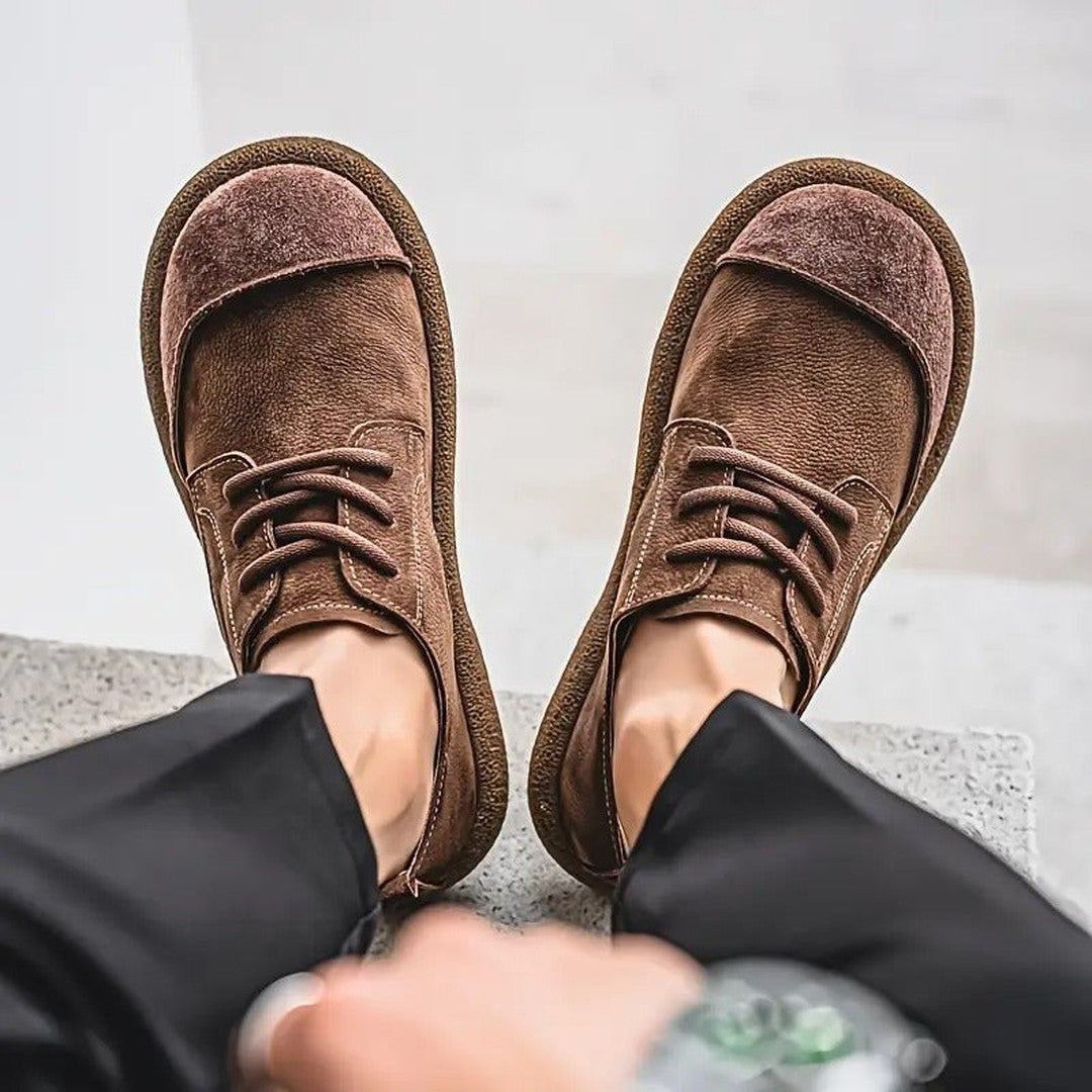 Man wearing the Zebedee men's shoes, 9 view